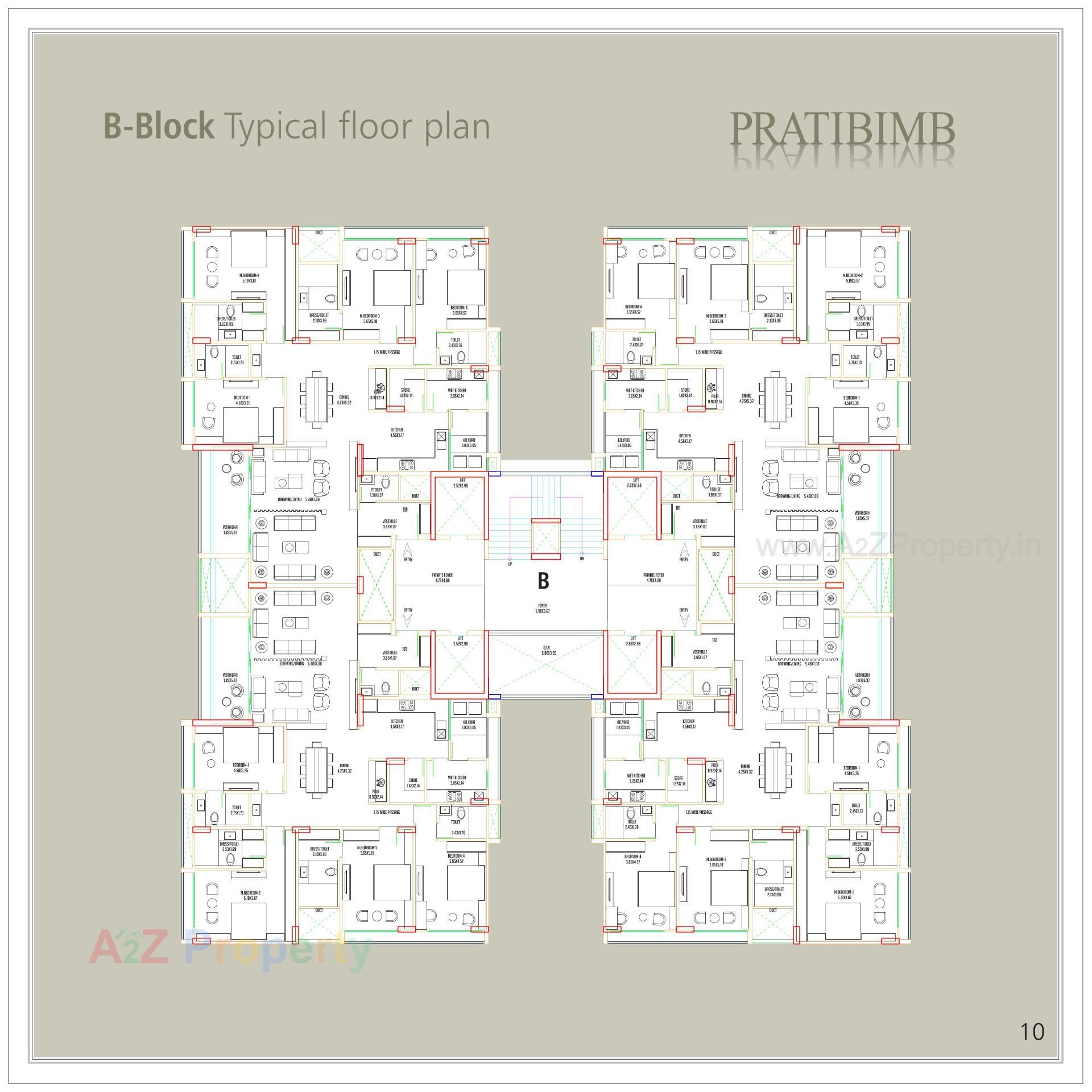 Layout of real estate project Pratibimb located at Kudasan, Gandhinagar, Gujarat