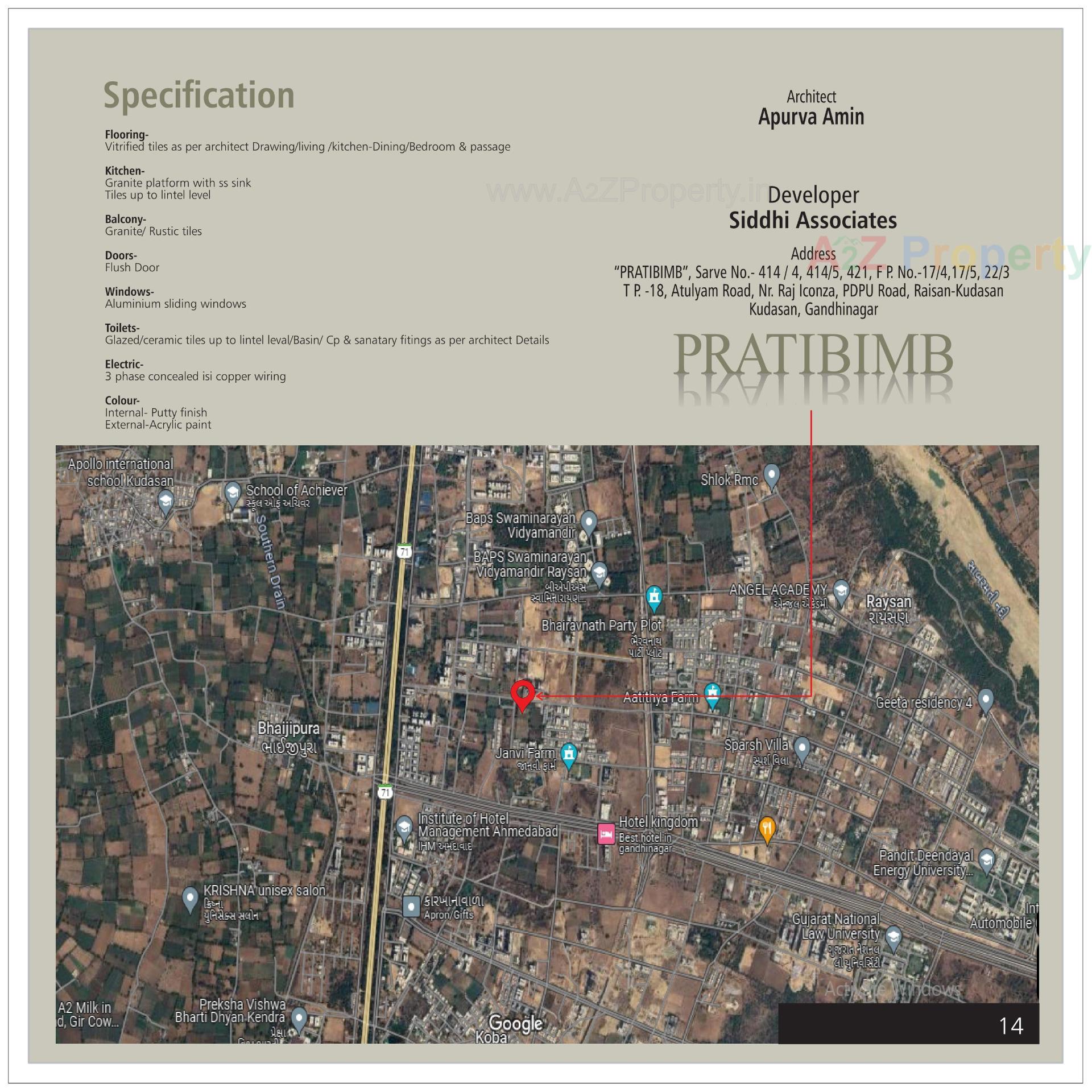  of real estate project Pratibimb located at Kudasan, Gandhinagar, Gujarat