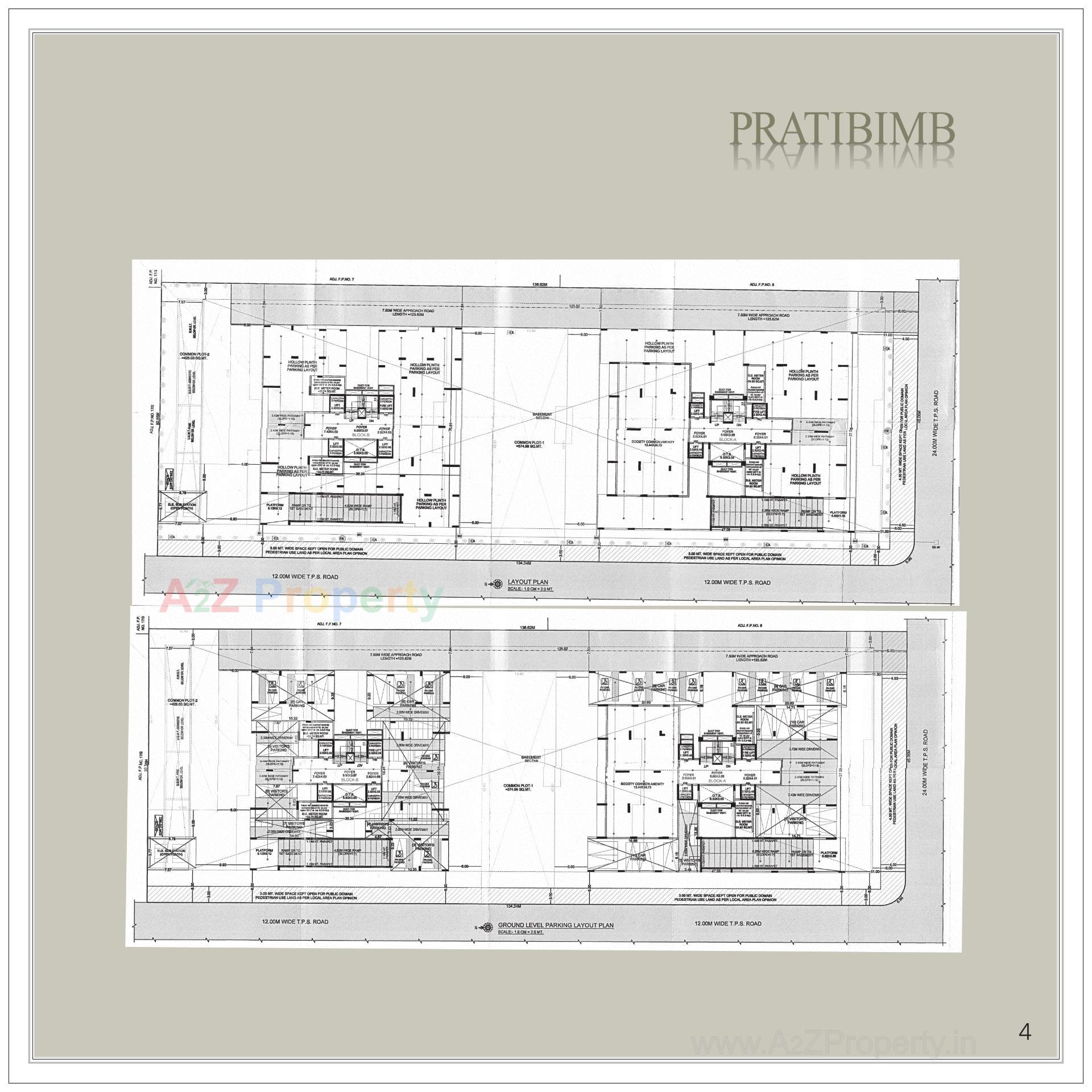 Layout of real estate project Pratibimb located at Kudasan, Gandhinagar, Gujarat