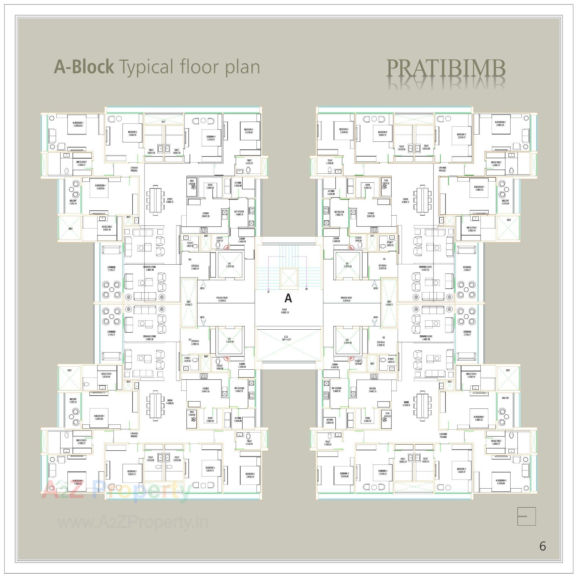 Layout of real estate project Pratibimb located at Kudasan, Gandhinagar, Gujarat