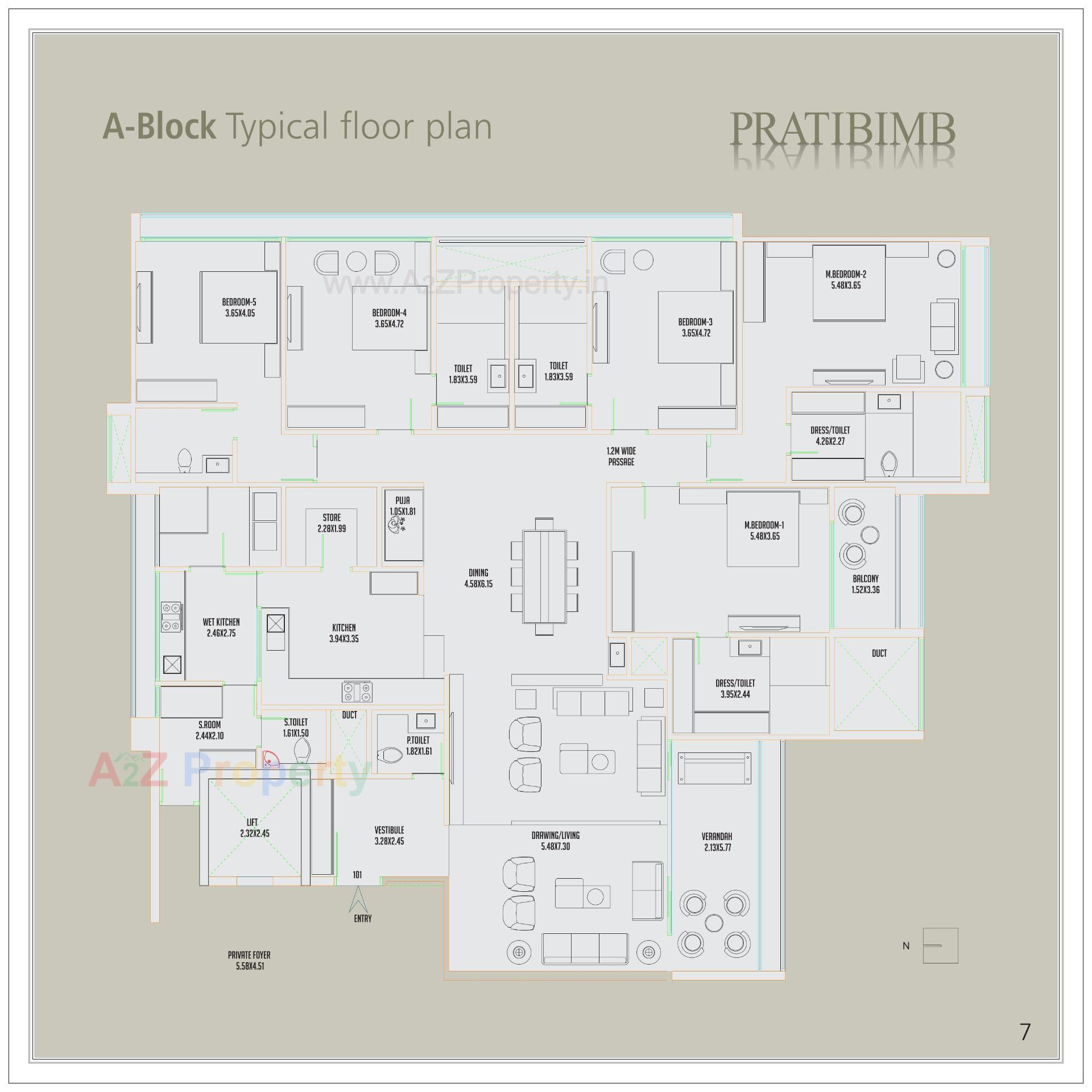 Layout of real estate project Pratibimb located at Kudasan, Gandhinagar, Gujarat