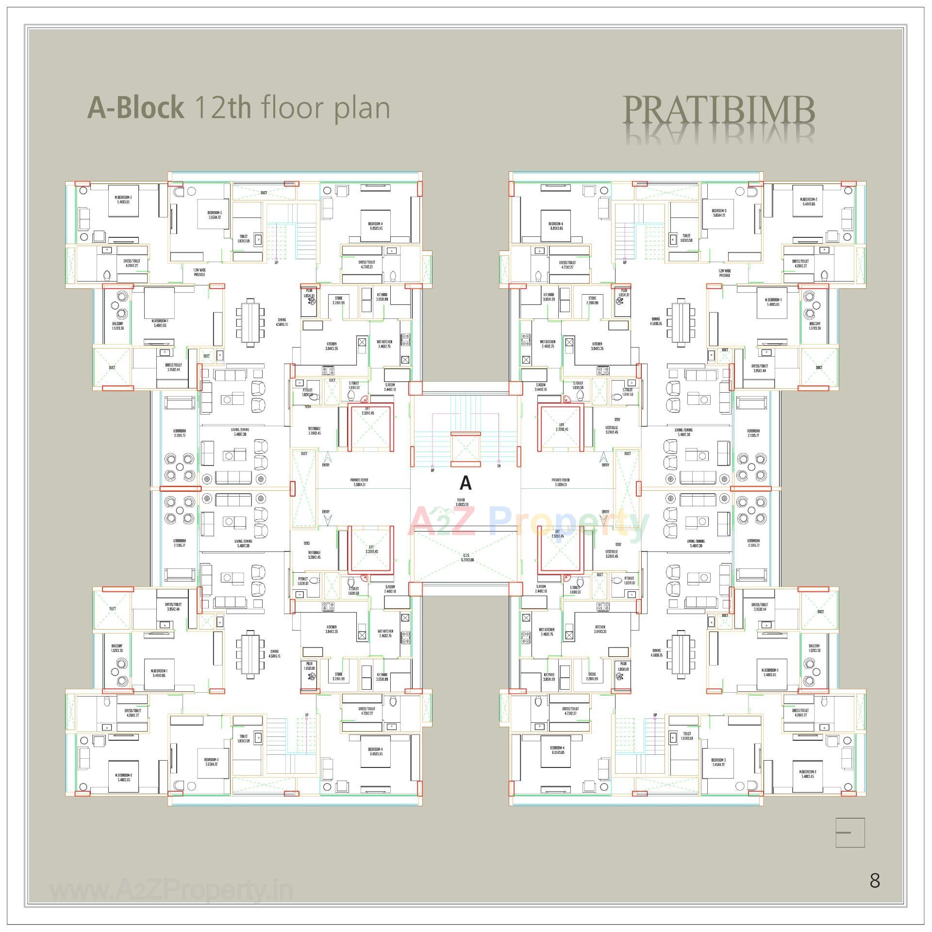 Layout of real estate project Pratibimb located at Kudasan, Gandhinagar, Gujarat
