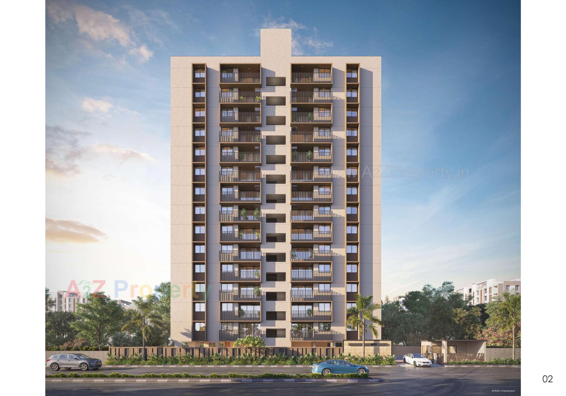 3D Elevation of real estate project Pravesh located at Randesan, Gandhinagar, Gujarat