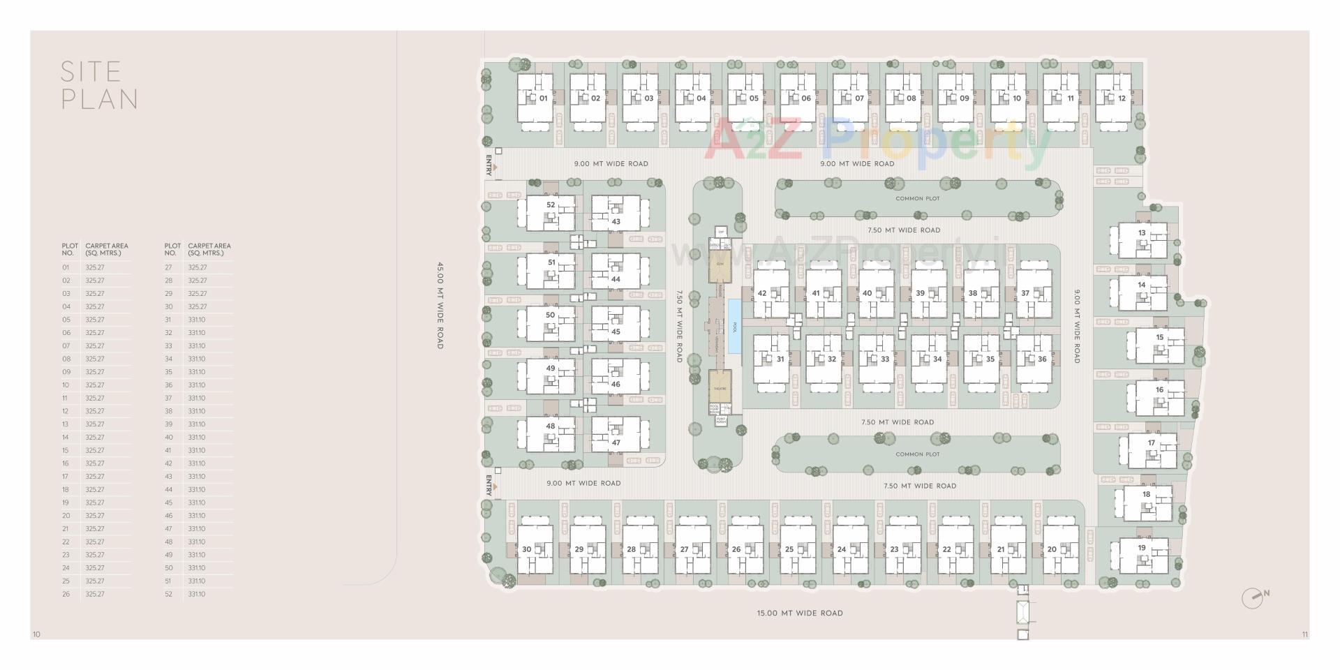 Layout of real estate project Prime located at Santej, Gandhinagar, Gujarat