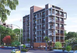 Elevation of real estate project Prive' located at Uvarsad, Gandhinagar, Gujarat