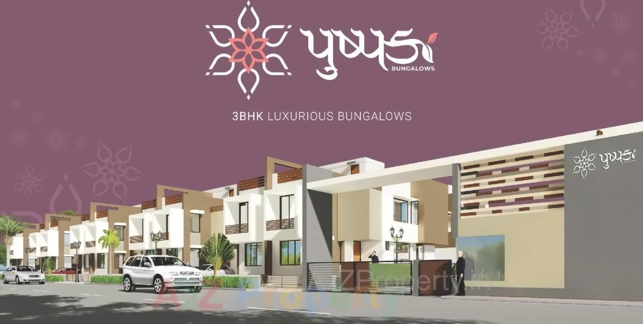 3D Elevation of real estate project Pushapak Bungalows located at Kalol, Gandhinagar, Gujarat