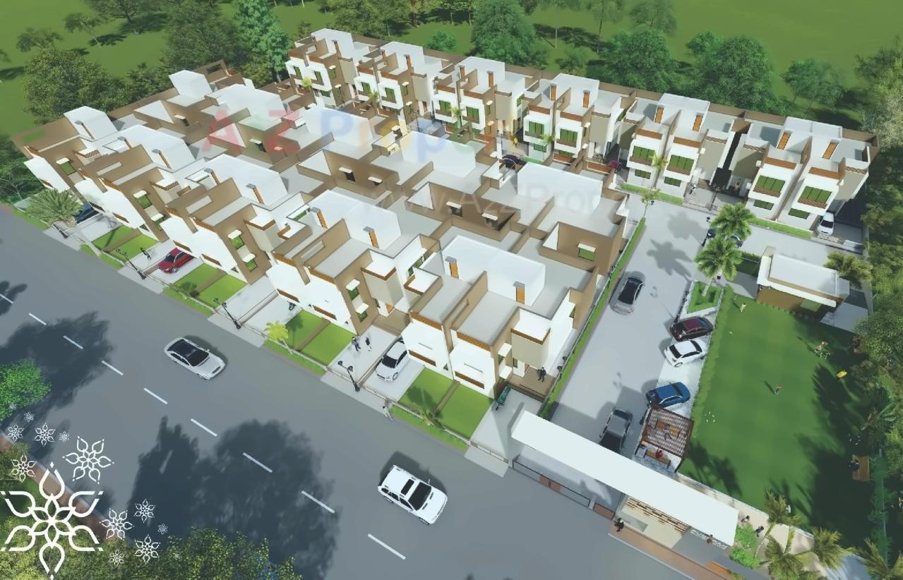 3D Elevation of real estate project Pushapak Bungalows located at Kalol, Gandhinagar, Gujarat