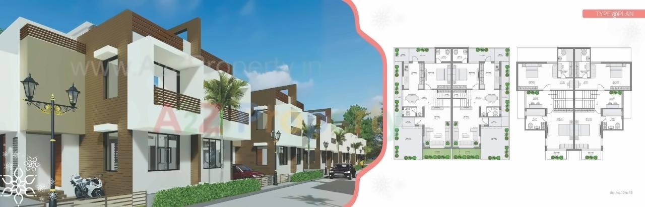 Layout of real estate project Pushapak Bungalows located at Kalol, Gandhinagar, Gujarat