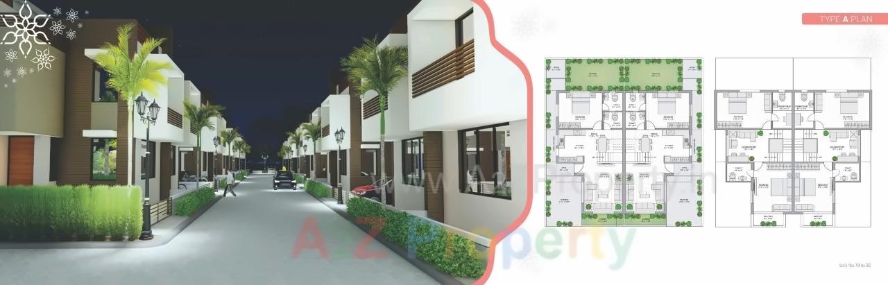 Layout of real estate project Pushapak Bungalows located at Kalol, Gandhinagar, Gujarat