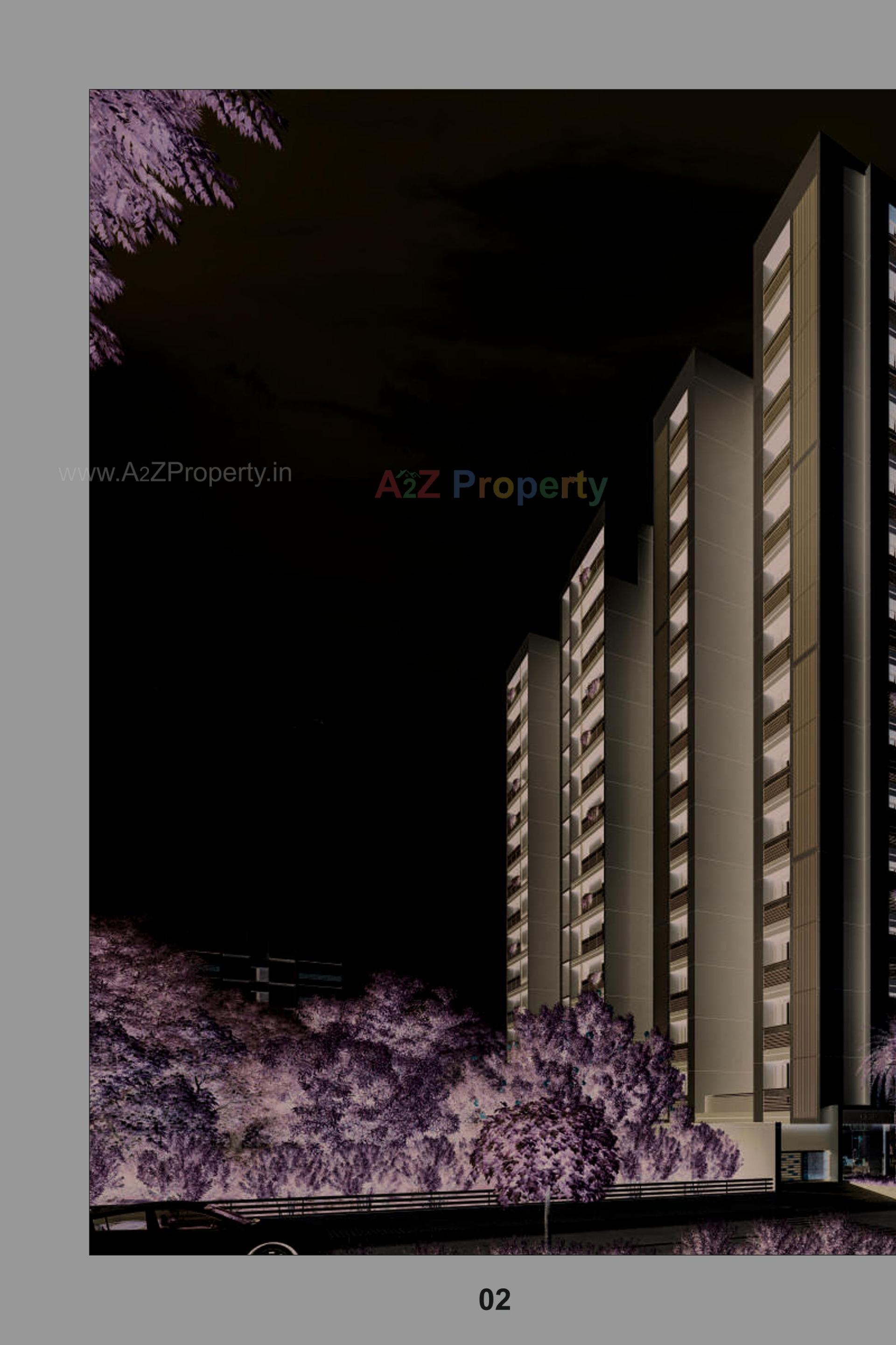 3D Elevation of real estate project Pushkar Royal located at Zundal, Gandhinagar, Gujarat