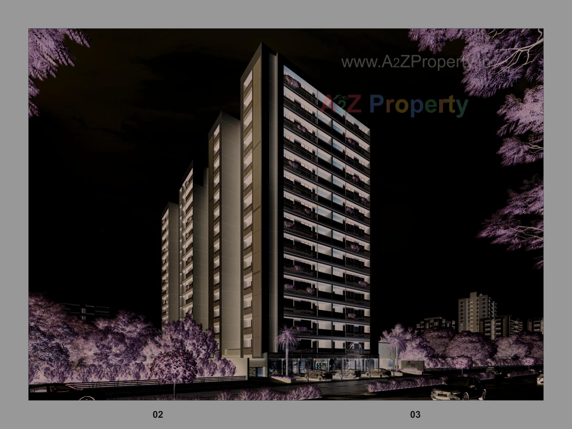 3D Elevation of real estate project Pushkar Royal located at Zundal, Gandhinagar, Gujarat