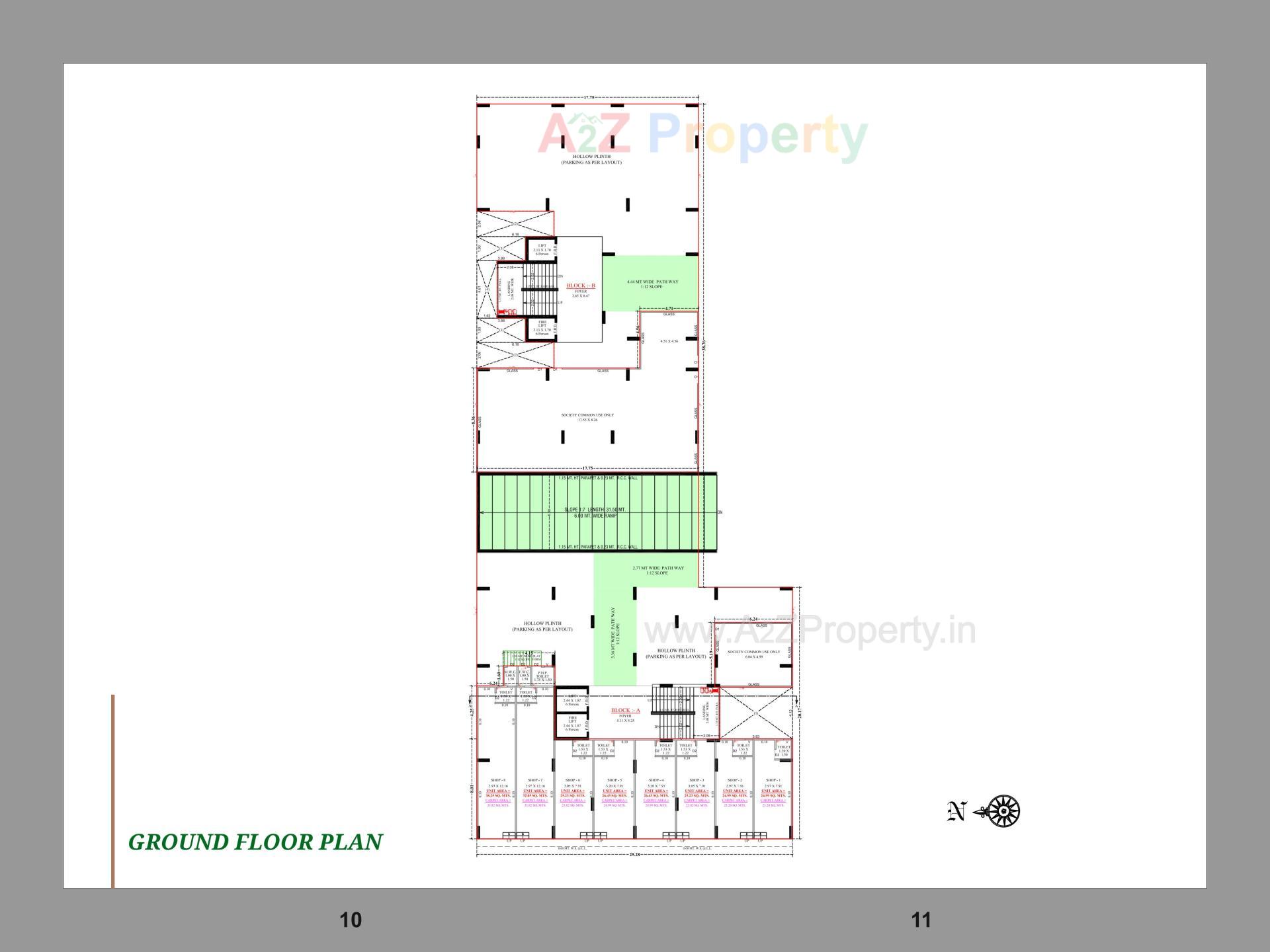 Layout of real estate project Pushkar Royal located at Zundal, Gandhinagar, Gujarat