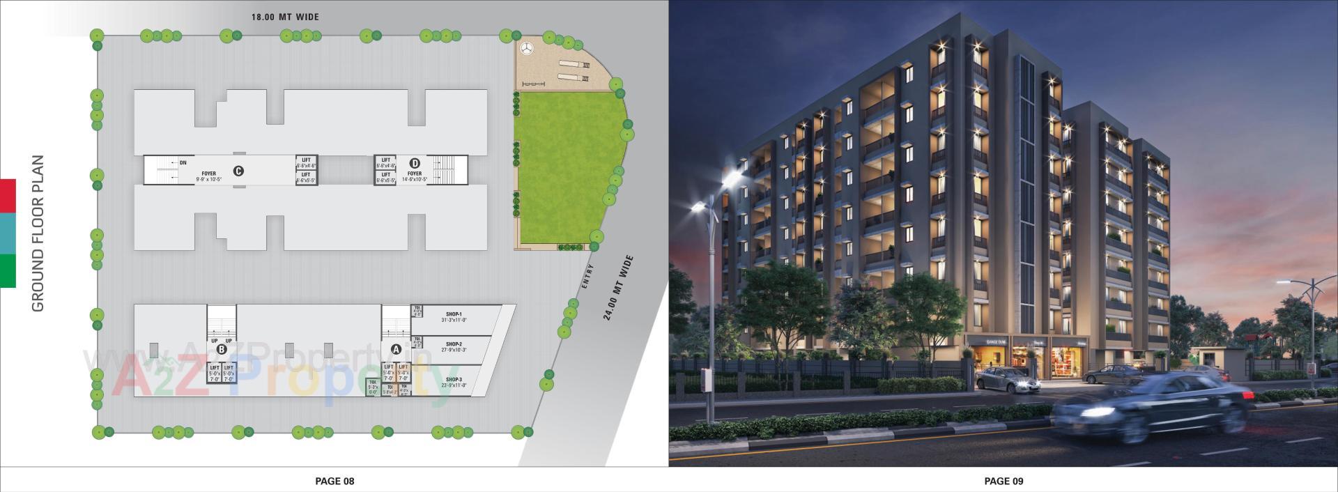Layout of real estate project Pushpak Heights located at Gandhinagar, Gandhinagar, Gujarat