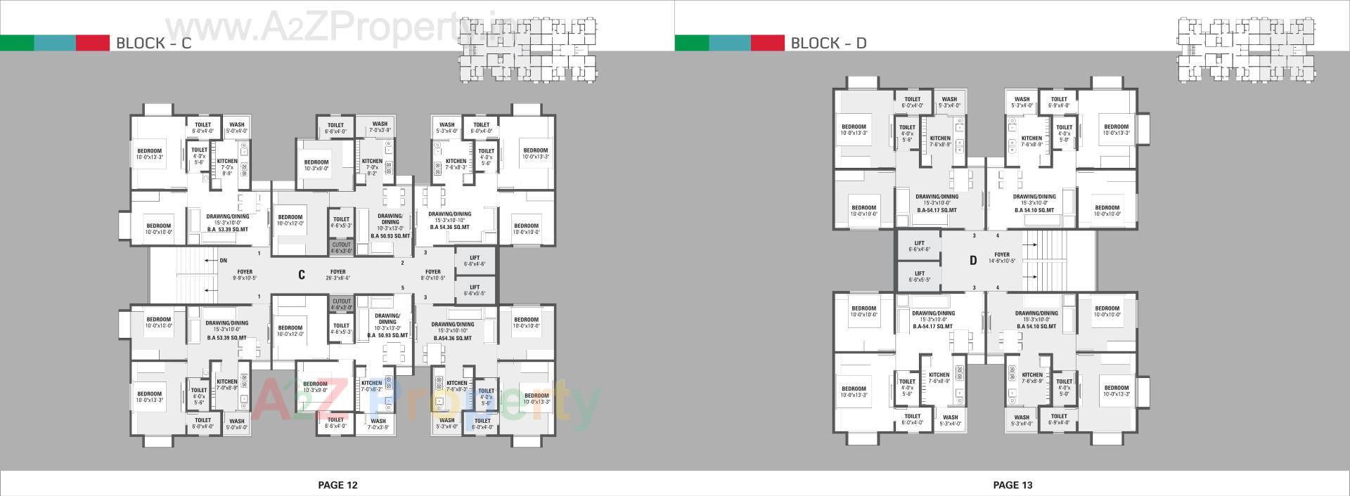 Layout of real estate project Pushpak Heights located at Gandhinagar, Gandhinagar, Gujarat