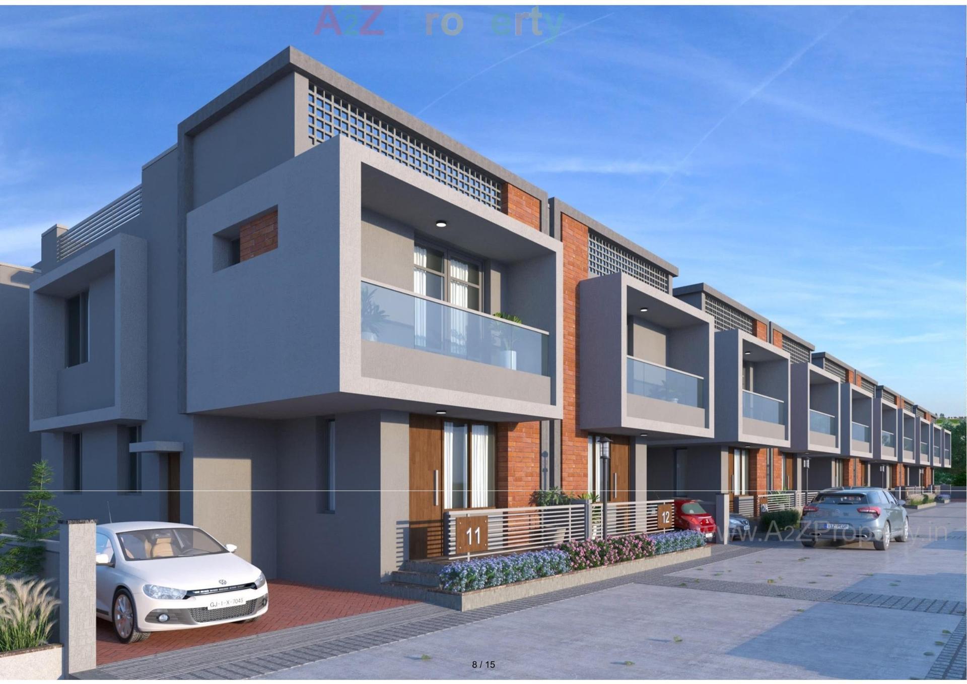 3D Elevation of real estate project Pushpak Villa located at Kalol, Gandhinagar, Gujarat