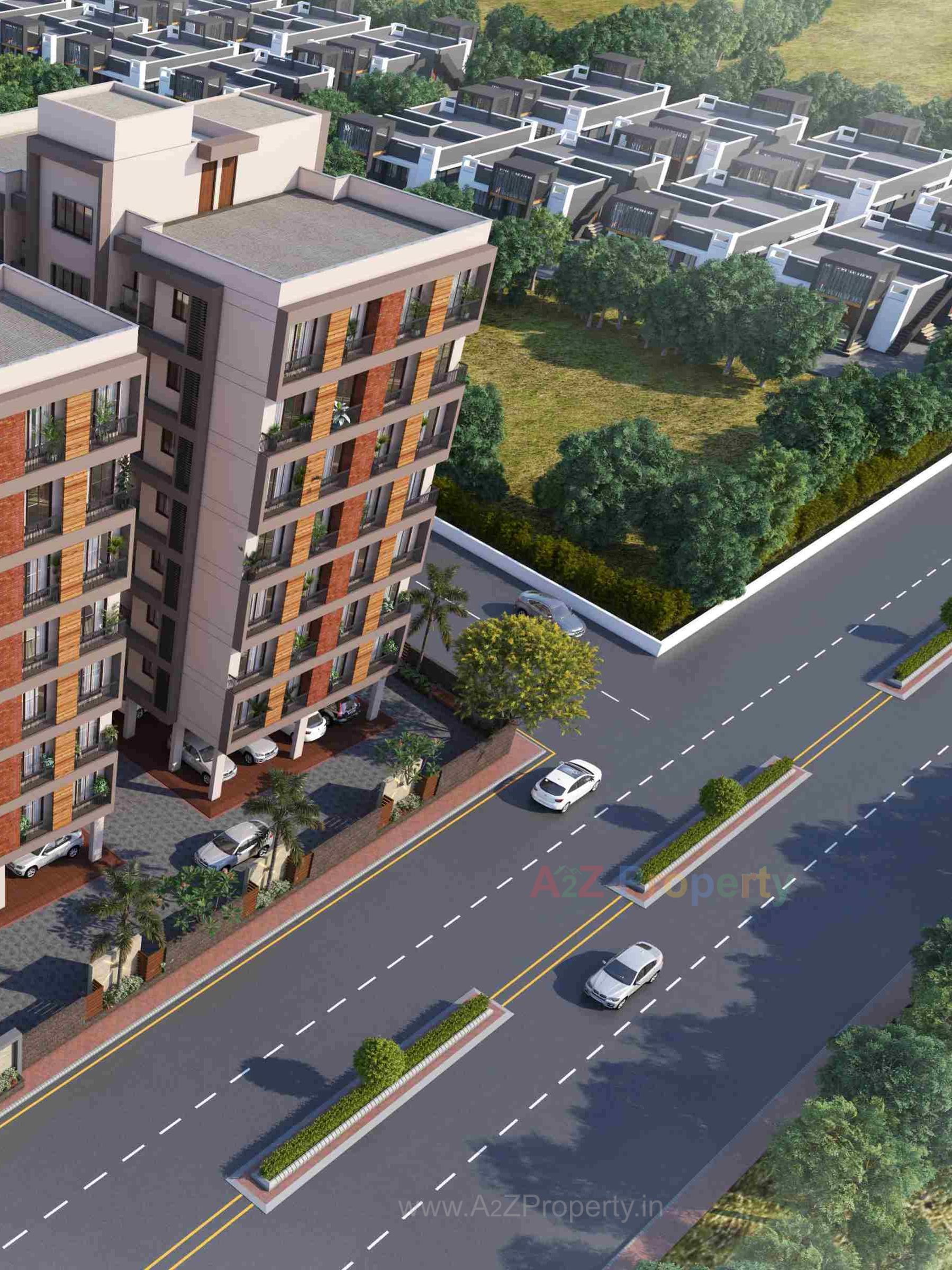 3D Elevation of real estate project R R  Residency located at Pethapur, Gandhinagar, Gujarat