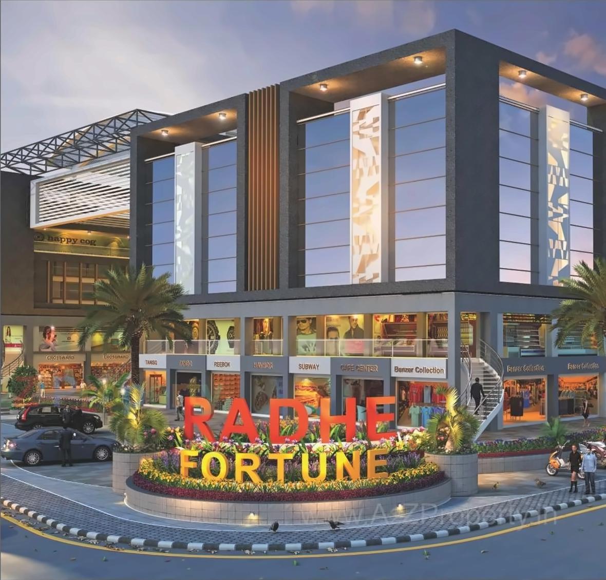 3D Elevation of real estate project Radhe Fourtune located at Bhat, Gandhinagar, Gujarat