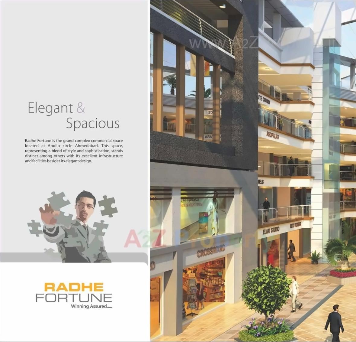3D Elevation of real estate project Radhe Fourtune located at Bhat, Gandhinagar, Gujarat