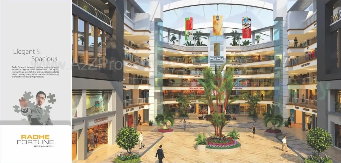 3D Elevation of real estate project Radhe Fourtune located at Bhat, Gandhinagar, Gujarat