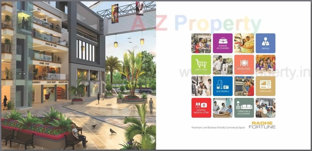 3D Elevation of real estate project Radhe Fourtune located at Bhat, Gandhinagar, Gujarat