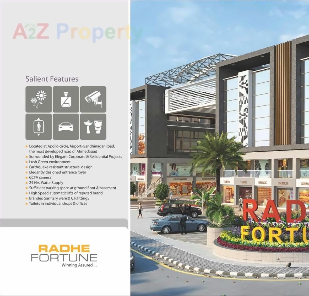 3D Elevation of real estate project Radhe Fourtune located at Bhat, Gandhinagar, Gujarat