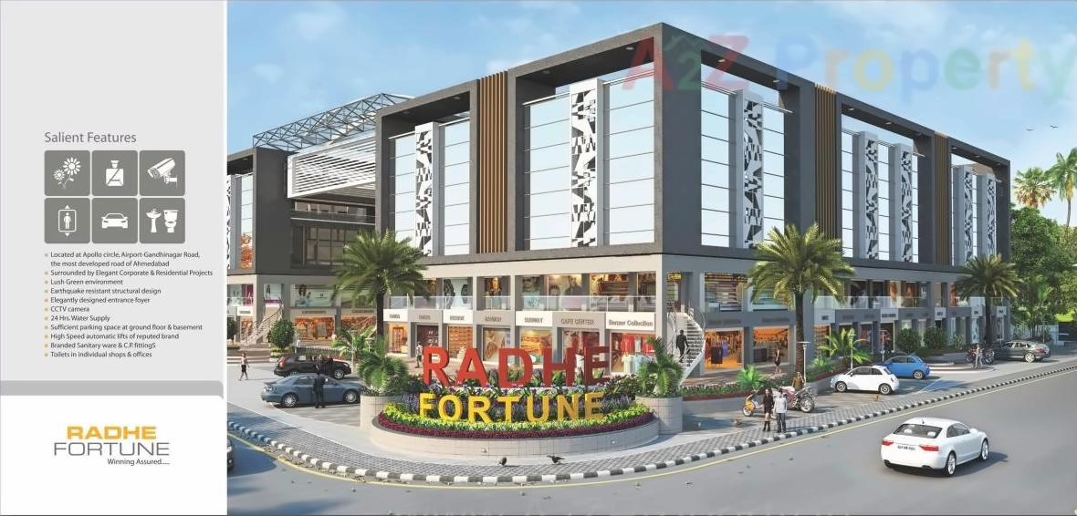 3D Elevation of real estate project Radhe Fourtune located at Bhat, Gandhinagar, Gujarat