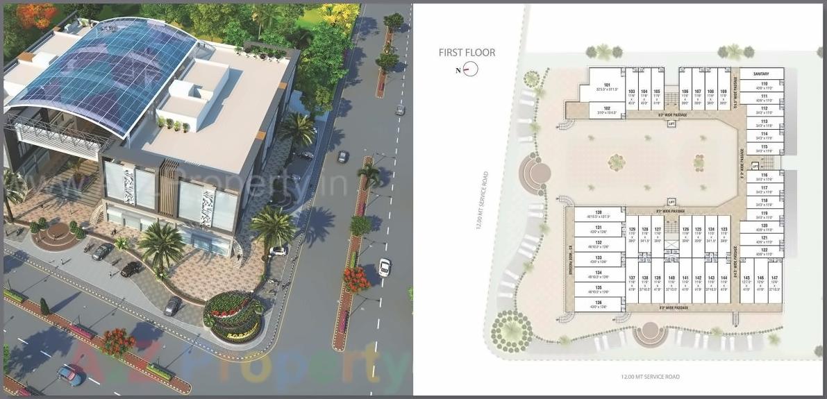 Layout of real estate project Radhe Fourtune located at Bhat, Gandhinagar, Gujarat
