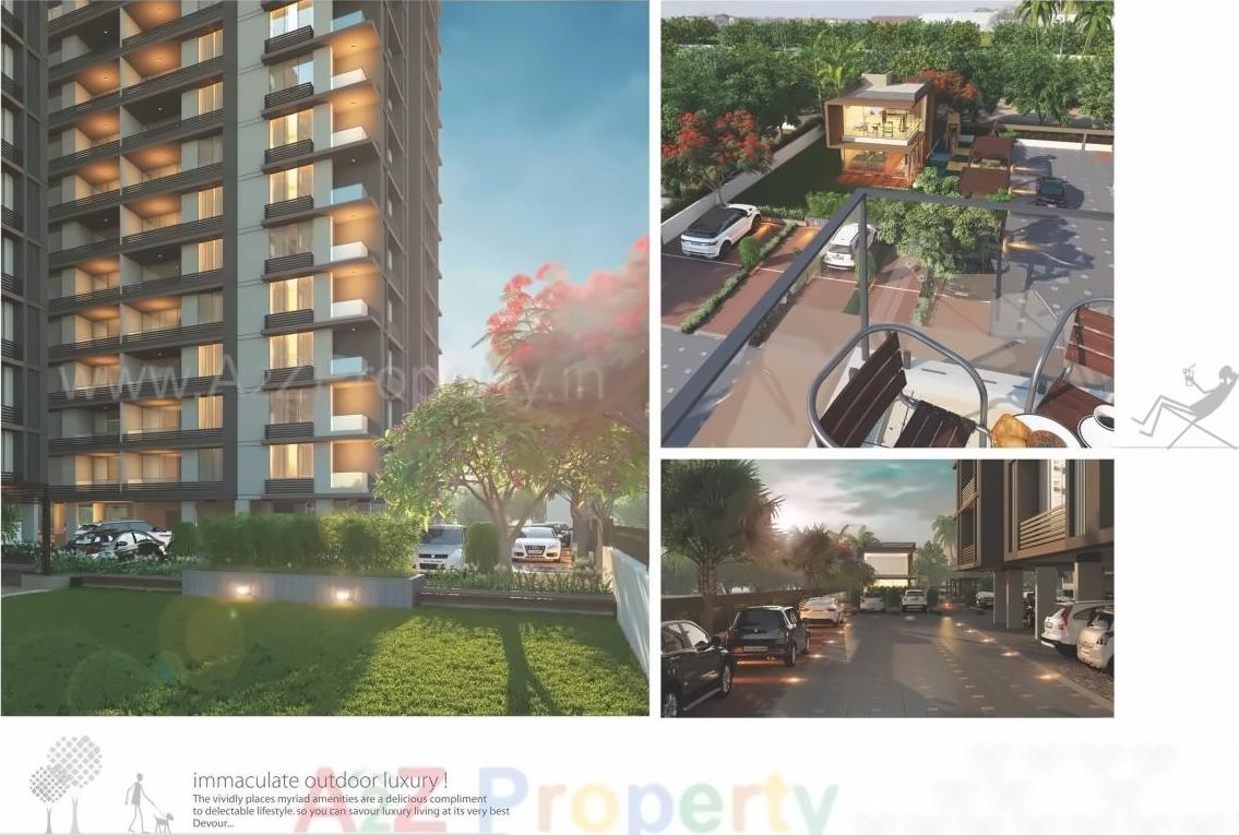 3D Elevation of real estate project Radhe Heights located at Bhat, Gandhinagar, Gujarat