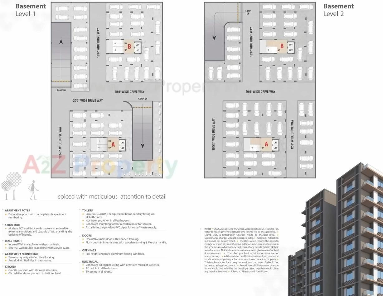 Layout of real estate project Radhe Heights located at Bhat, Gandhinagar, Gujarat