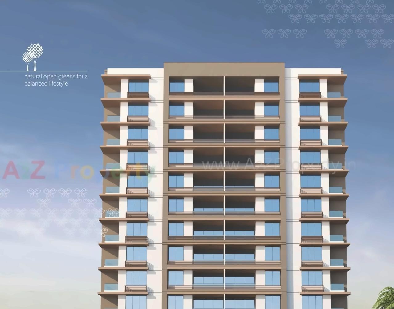 3D Elevation of real estate project Radhe Heights located at Bhat, Gandhinagar, Gujarat