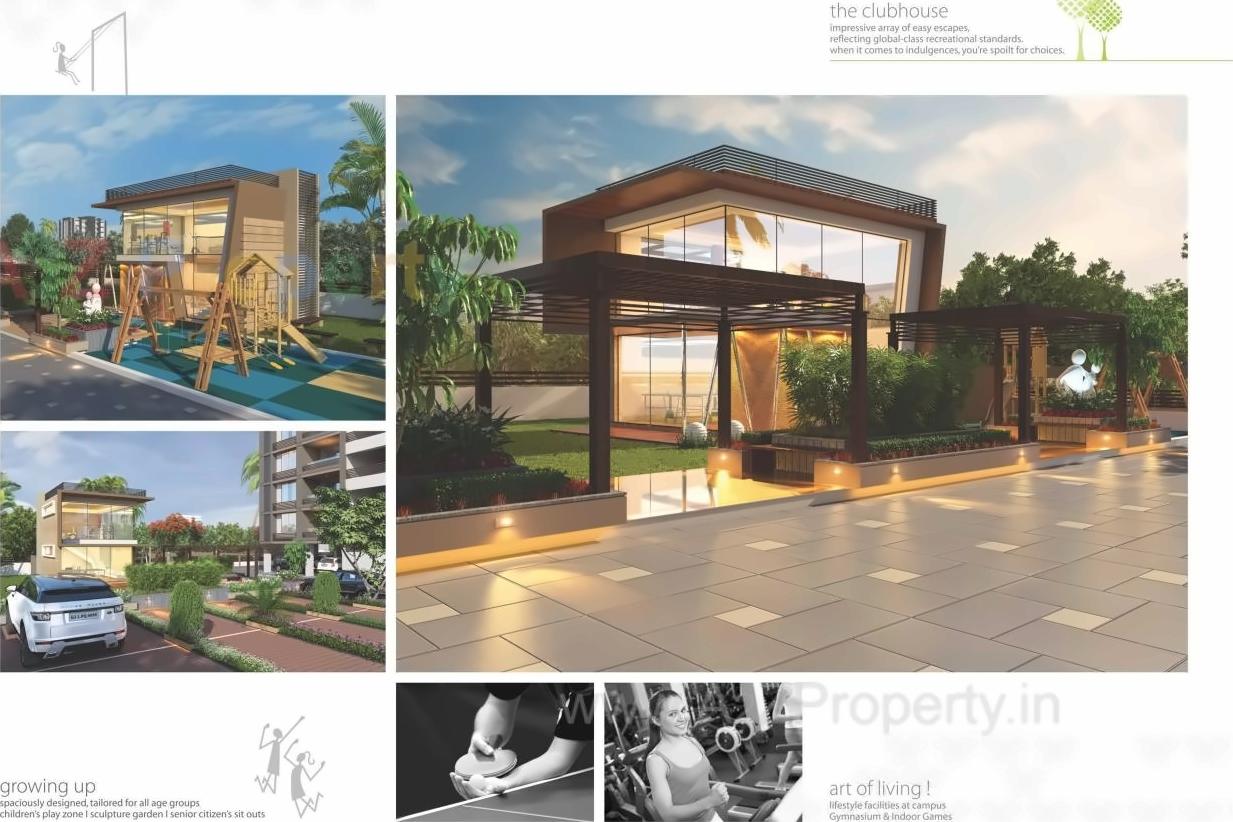 3D Elevation of real estate project Radhe Heights located at Bhat, Gandhinagar, Gujarat