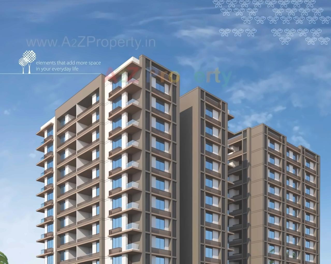 3D Elevation of real estate project Radhe Heights located at Bhat, Gandhinagar, Gujarat