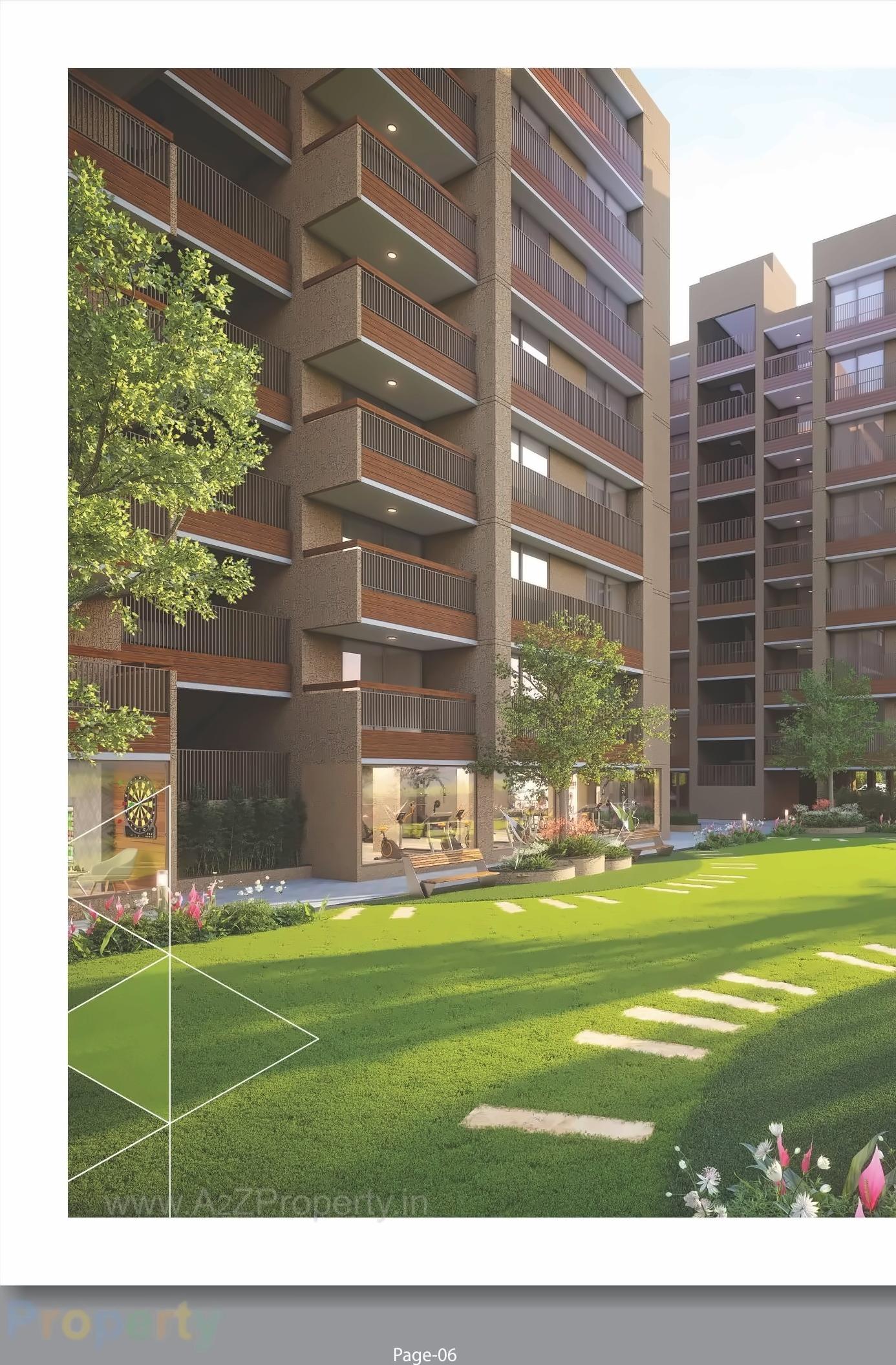 3D Elevation of real estate project Radhe Helios located at Kudasan, Gandhinagar, Gujarat