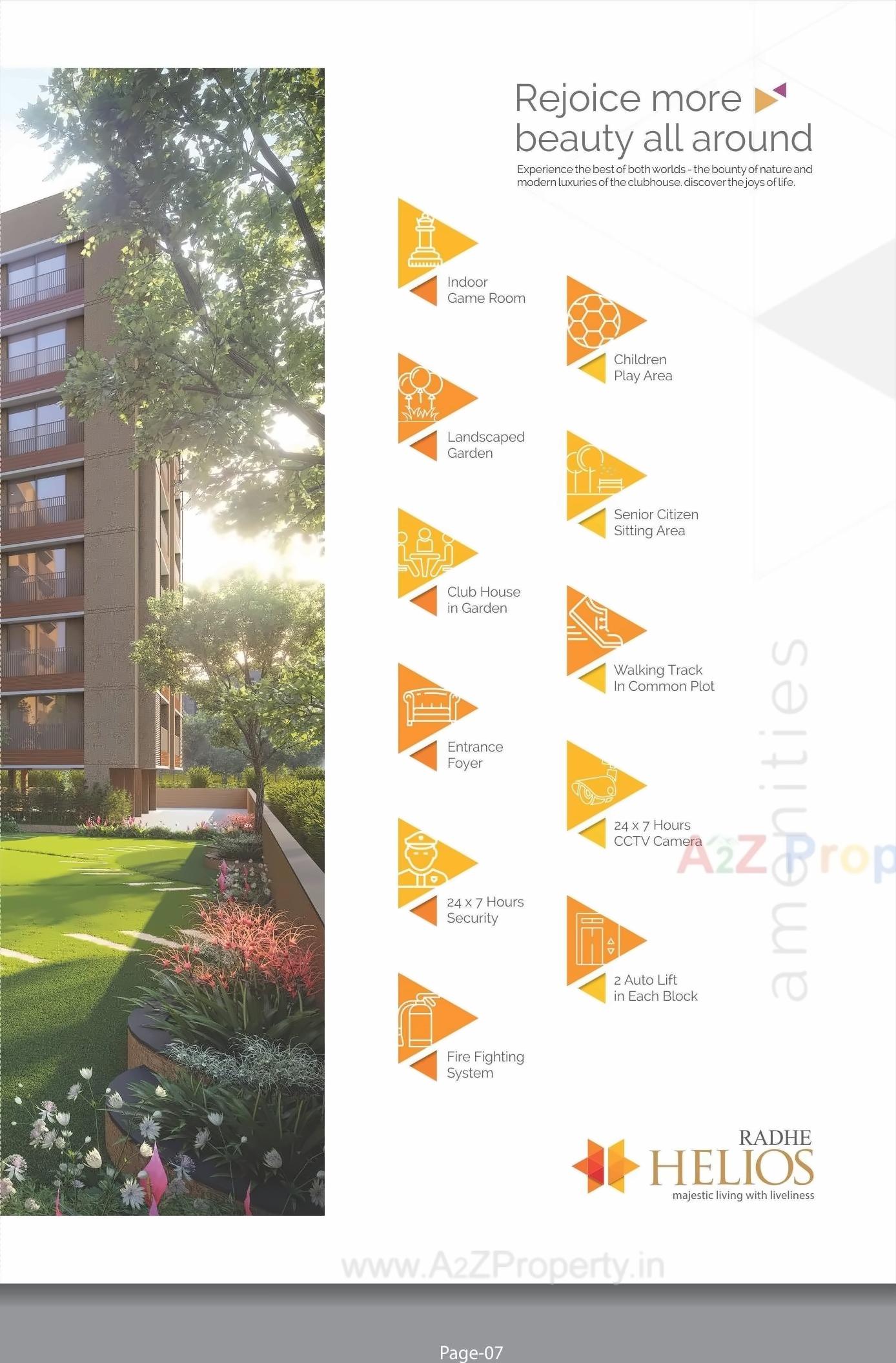 3D Elevation of real estate project Radhe Helios located at Kudasan, Gandhinagar, Gujarat