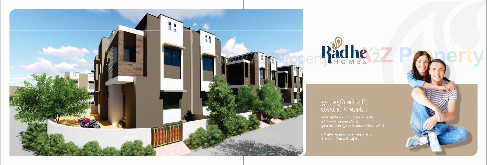 3D Elevation of real estate project Radhe Homes located at Mansa, Gandhinagar, Gujarat