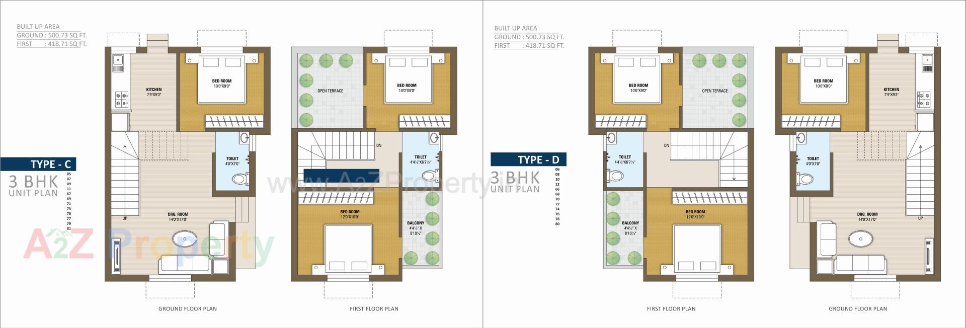 Layout of real estate project Radhe Homes located at Mansa, Gandhinagar, Gujarat