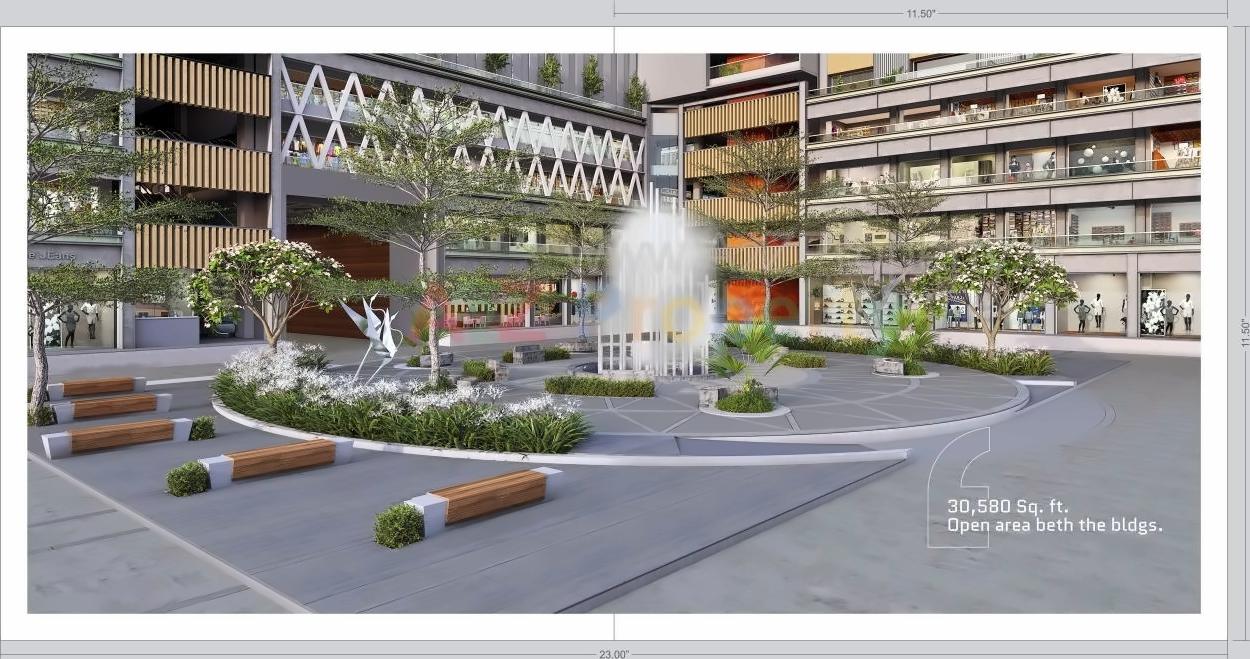 3D Elevation of real estate project Radhe Infinity located at Kudasan, Gandhinagar, Gujarat