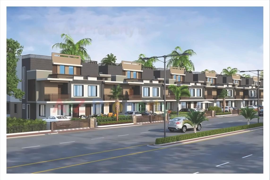 3D Elevation of real estate project Radhe Kutir located at Bhat, Gandhinagar, Gujarat