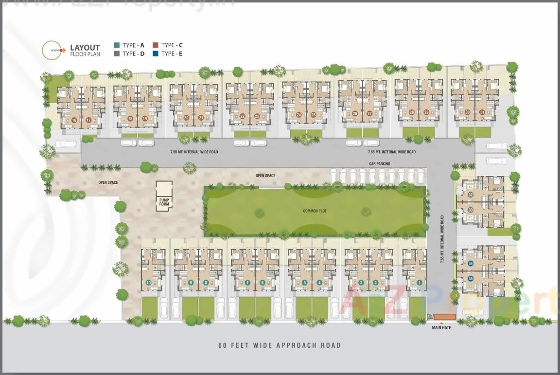 Layout of real estate project Radhe Kutir located at Bhat, Gandhinagar, Gujarat