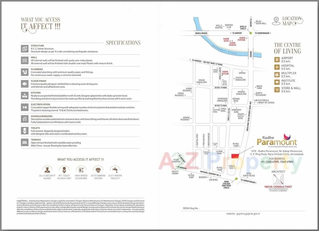  of real estate project Radhe Paramount located at Nana-chiloda, Gandhinagar, Gujarat