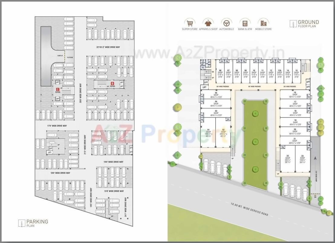 Layout of real estate project Radhe Paramount located at Nana-chiloda, Gandhinagar, Gujarat
