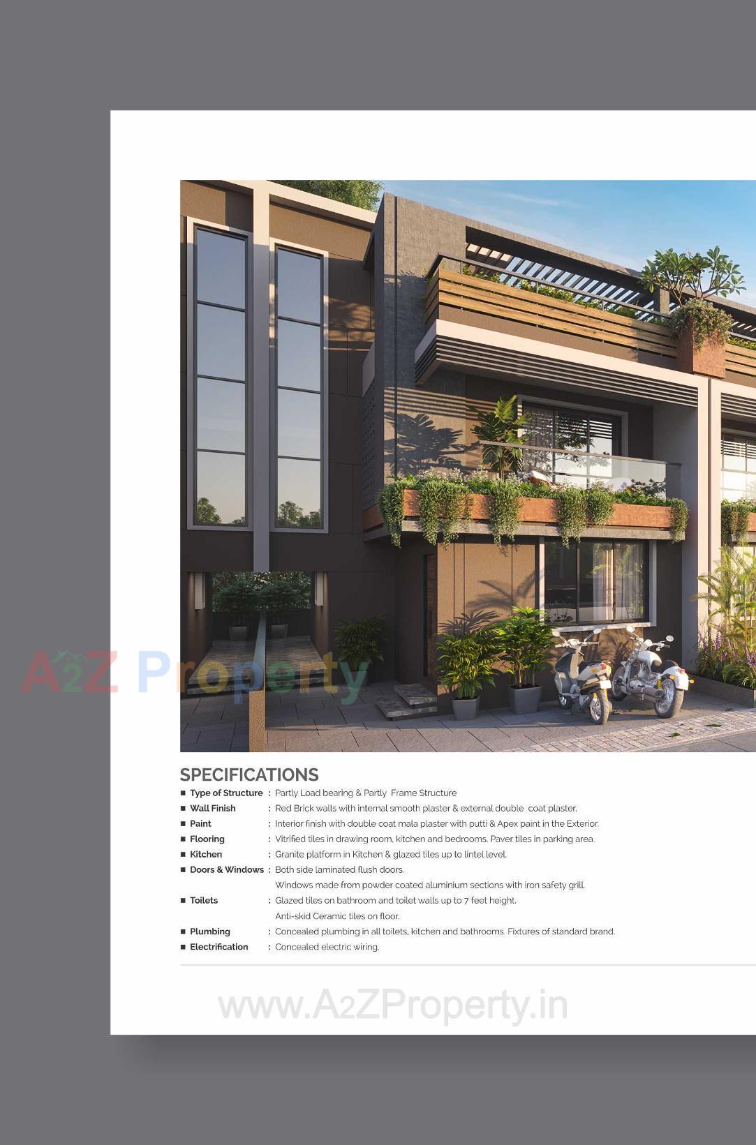 3D Elevation of real estate project Radhe Residency located at Shiholi-moti, Gandhinagar, Gujarat