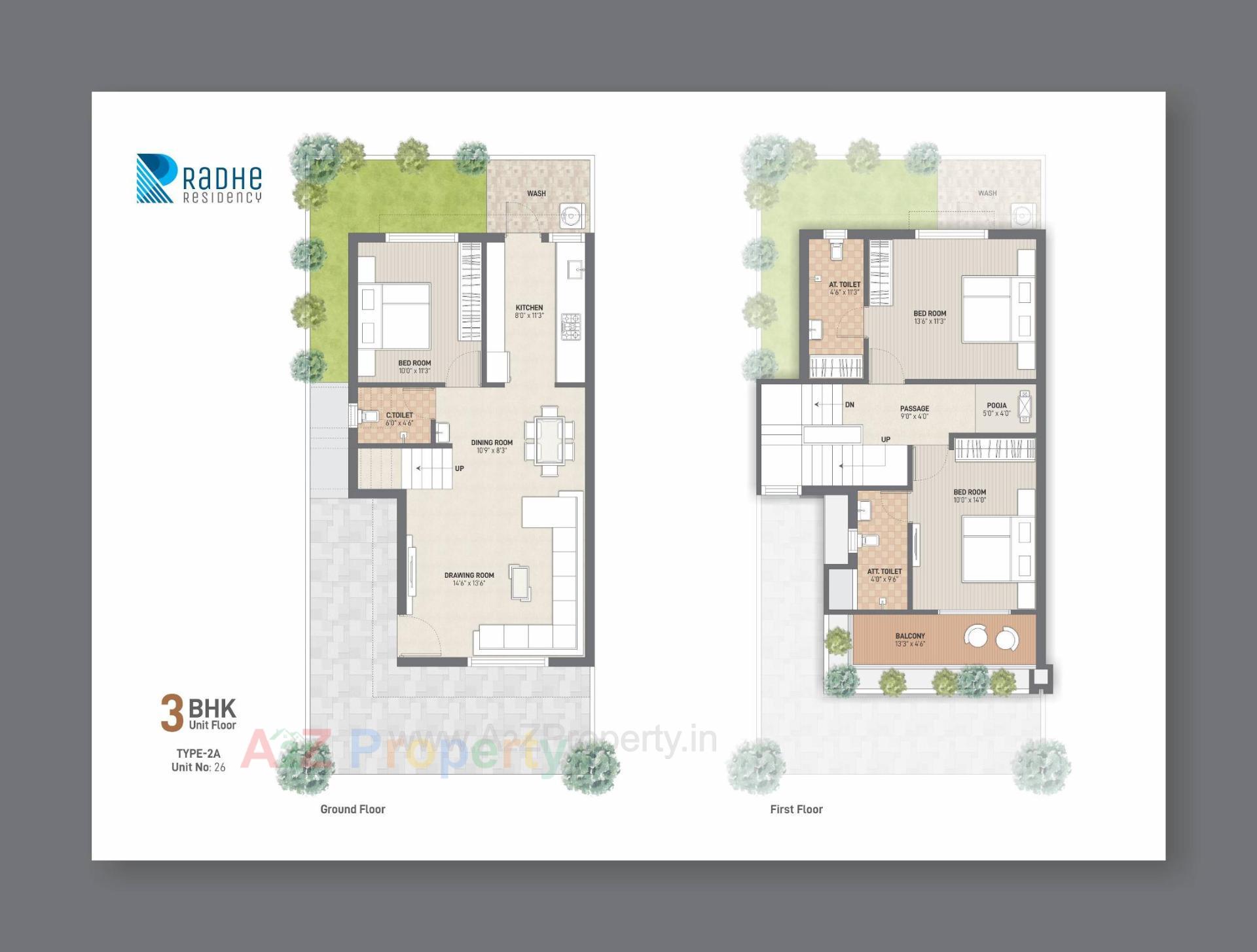 Layout of real estate project Radhe Residency located at Shiholi-moti, Gandhinagar, Gujarat