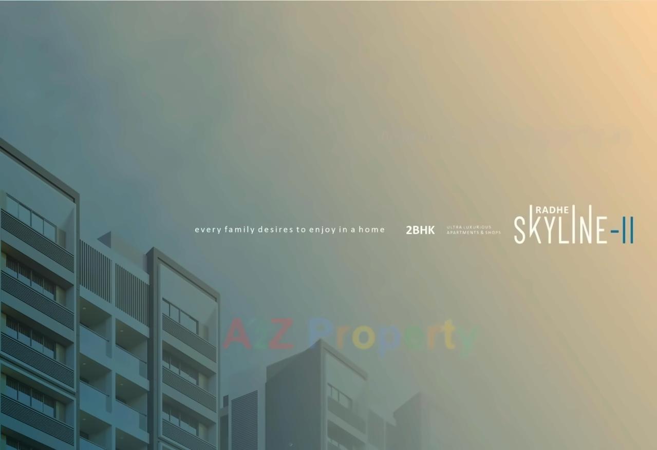 3D Elevation of real estate project Radhe Skyline located at Chiloda, Gandhinagar, Gujarat