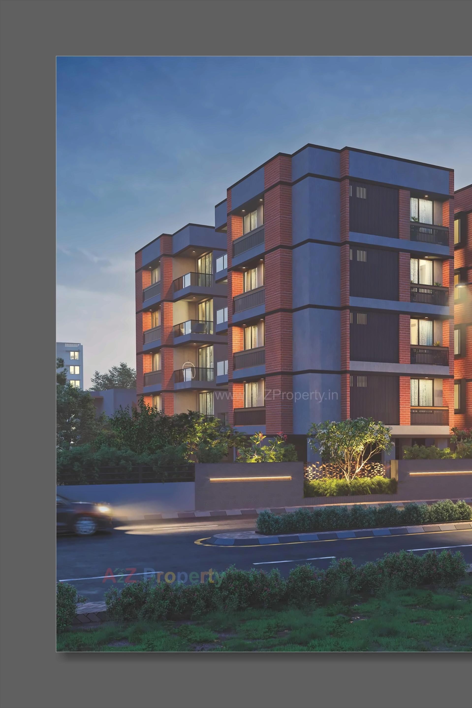 3D Elevation of real estate project Radiance located at Raisan, Gandhinagar, Gujarat