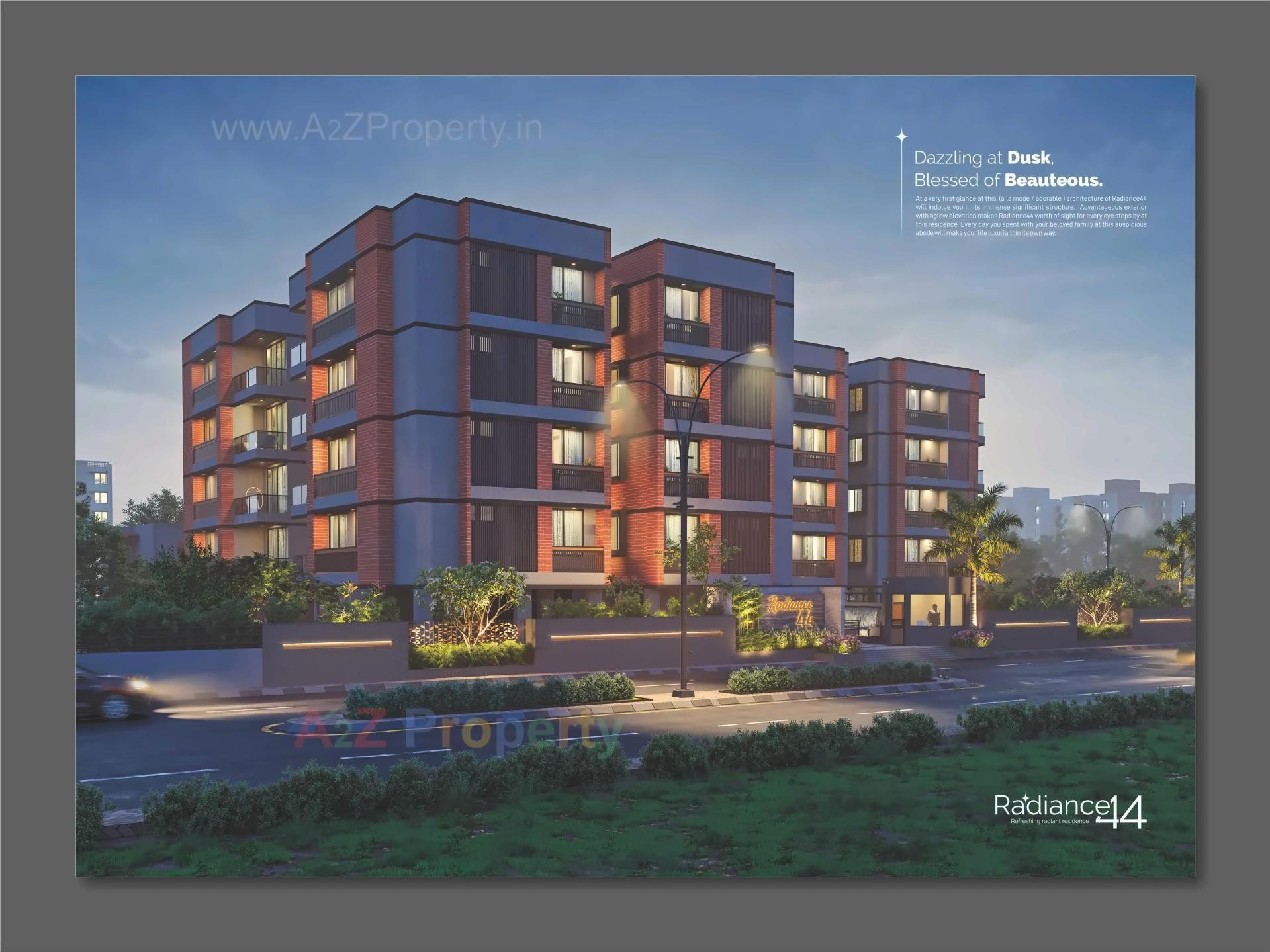 3D Elevation of real estate project Radiance located at Raisan, Gandhinagar, Gujarat