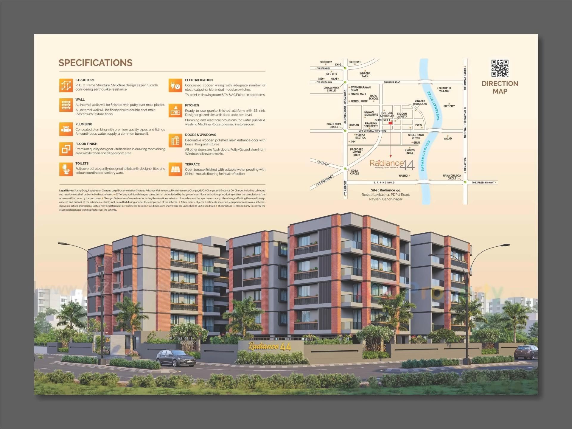  of real estate project Radiance located at Raisan, Gandhinagar, Gujarat