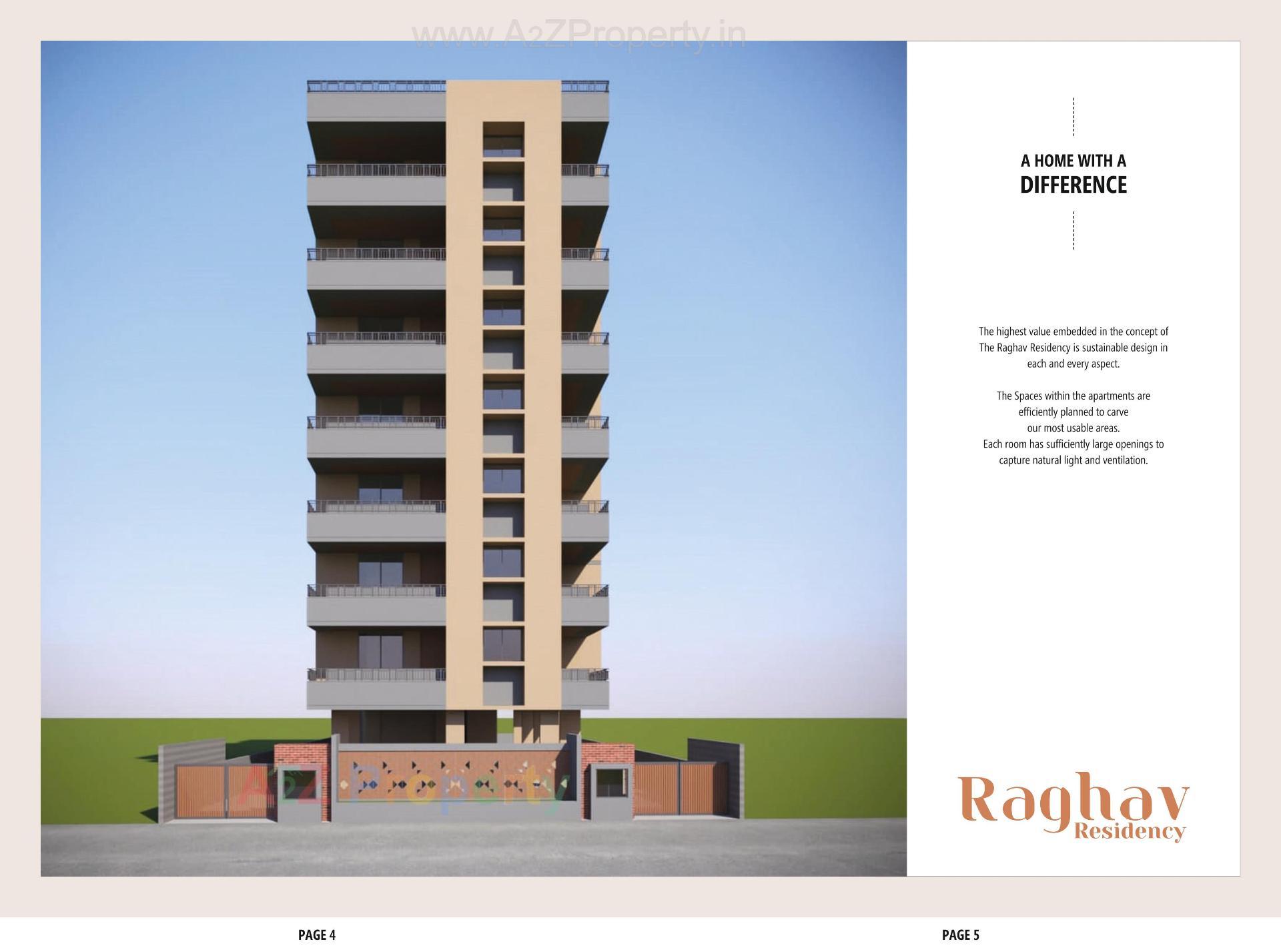 3D Elevation of real estate project Raghav Residency located at Dahegam, Gandhinagar, Gujarat