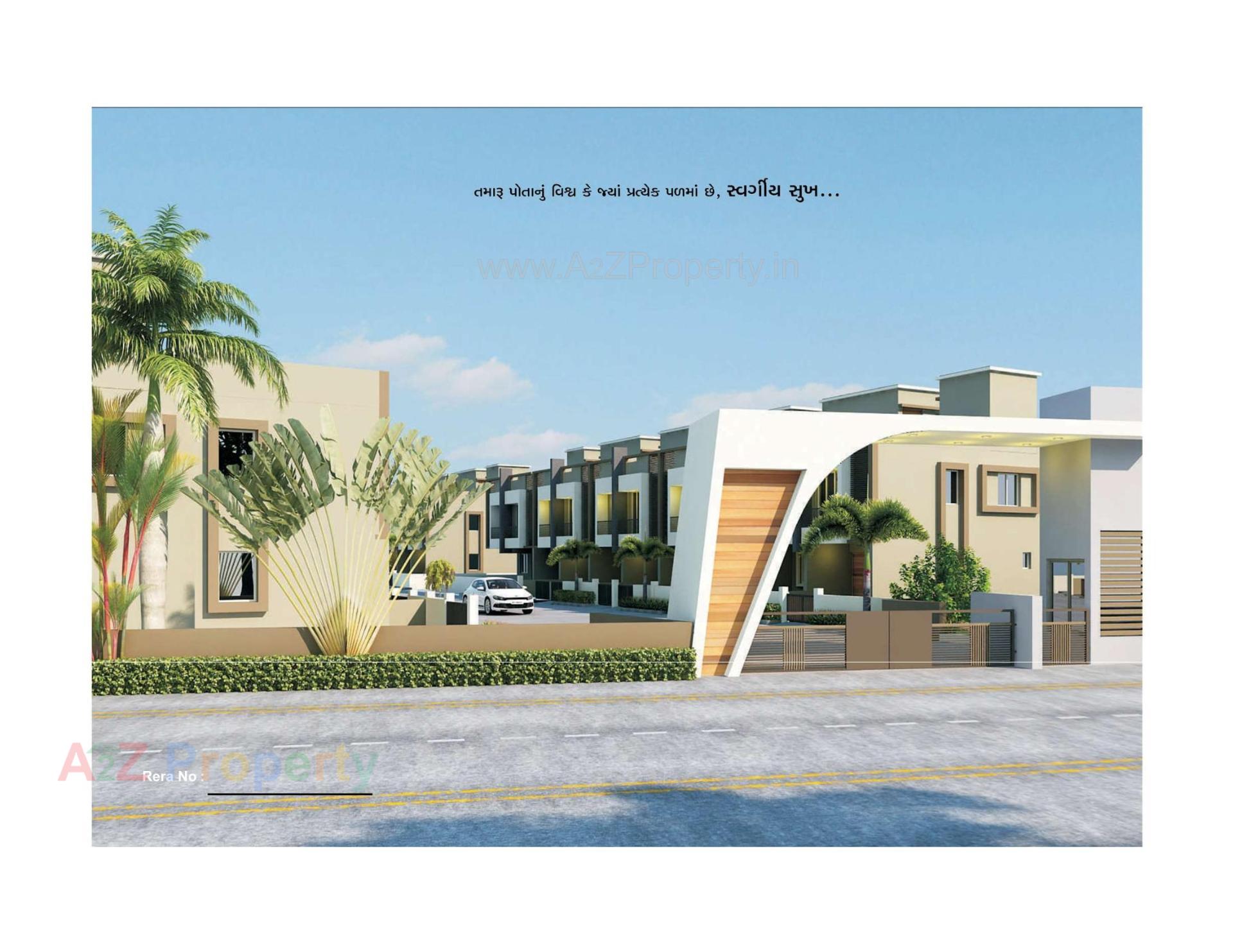 3D Elevation of real estate project Rahmat Residency located at Dehgam, Gandhinagar, Gujarat