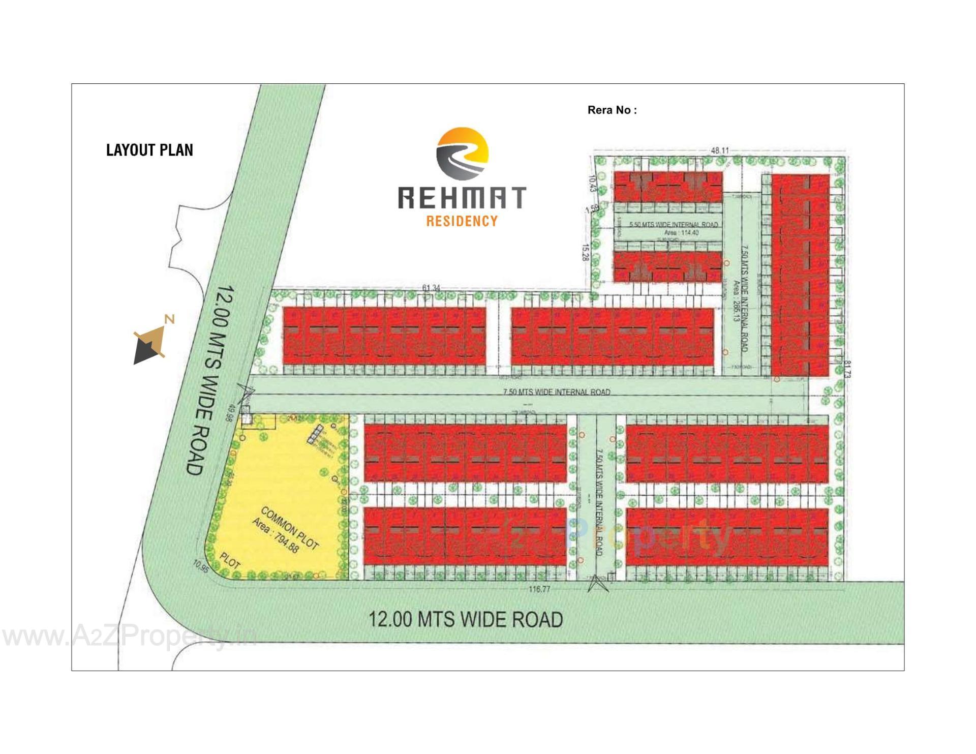 Layout of real estate project Rahmat Residency located at Dehgam, Gandhinagar, Gujarat
